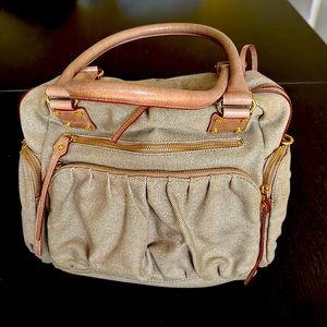 MZ Wallace beige tweed handle bag